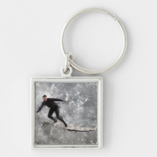 Surfer Key Ring