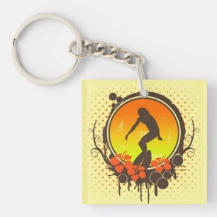 Surfer Key Ring