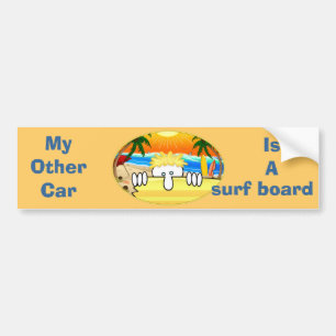 Surfer Kilroy Bumper Sticker