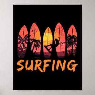 Surfer Ocean Water Sports - Surfboard Waves Surfin Poster