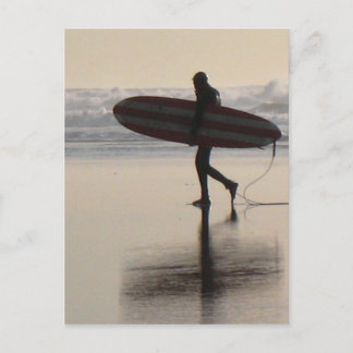 Surfer on Ocean Beach Postcard