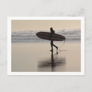Surfer on Ocean Beach Postcard