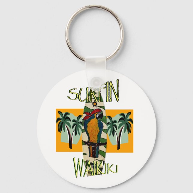 SURFER PARROT KEY RING (Front)
