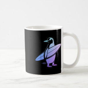 Surfer Penguin Surfboard Surfing Funny Cute Surfin Coffee Mug