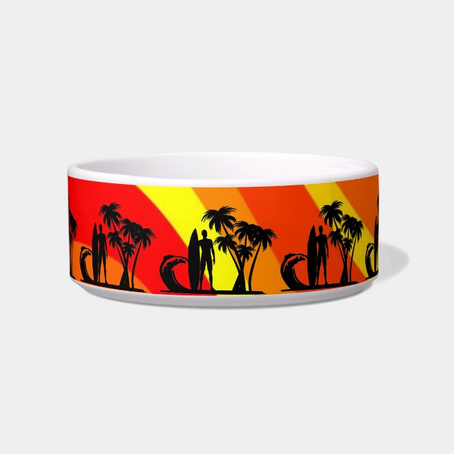 Surfer Pet Bowl (Front)