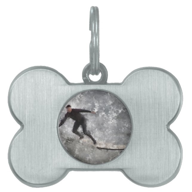 Surfer Pet ID Tag (Front)