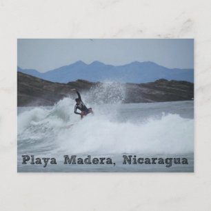 Surfer Playa Madera, Nicaragua Postcard