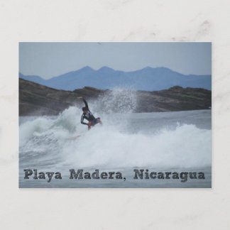 Surfer Playa Madera, Nicaragua Postcard