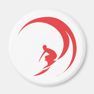 Surfer Red Magnet