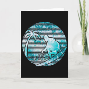 Surfer Retro Sun Vintage Surfing Surfboard Beachwe Card