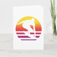 Surfer Retro Surfing Sunset