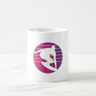 Surfer Retro Surfing Sunset Coffee Mug