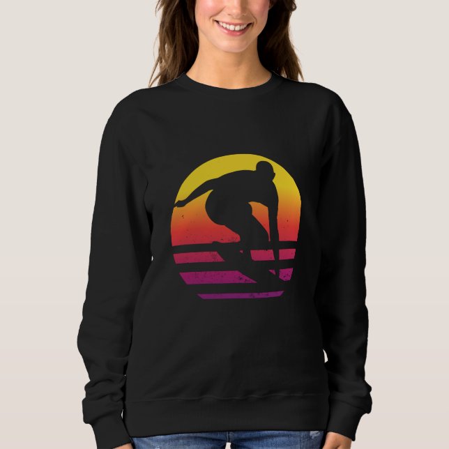 Surfer Retro Surfing Sunset Sweatshirt (Front)