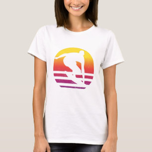 Surfer Retro Surfing Sunset T-Shirt