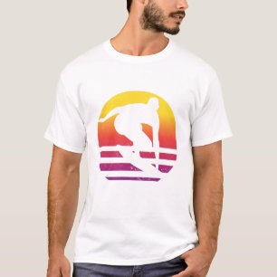 Surfer Retro Surfing Sunset T-Shirt