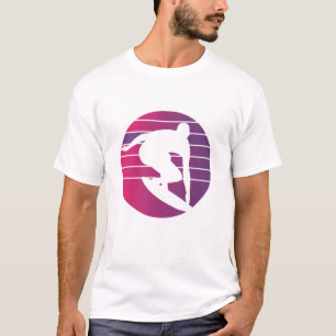 Surfer Retro Surfing Sunset T-Shirt