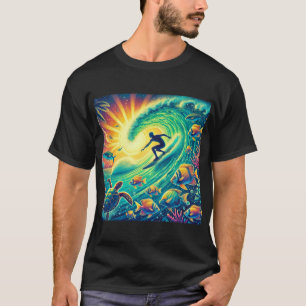 Surfer Riding a Giant Wave T-Shirt