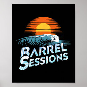 Surfer Rrel Wave Tubing West Coast Socal Norcal Su Poster