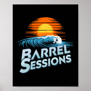 Surfer Rrel Wave Tubing West Coast Socal Norcal Su Poster