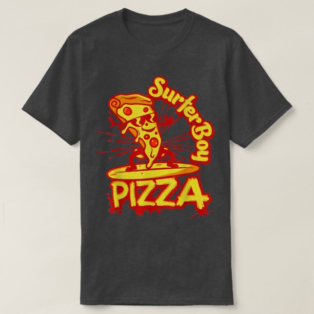 Surfer Shirt Retro Pizza Boy 5348 (Design Front)