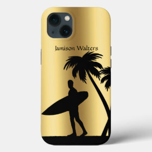Surfer Silhouette tropical scene Personalise Case-Mate iPhone Case