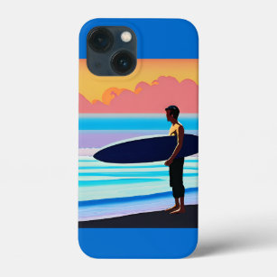 Surfer Standing on a Beach At Sunset Case-Mate iPhone Case