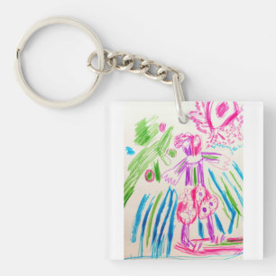 Surfer summer key ring