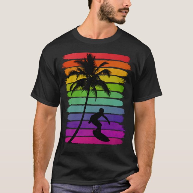 Surfer Sunset Beach T-Shirt (Front)