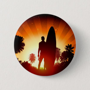 Surfer Sunset button