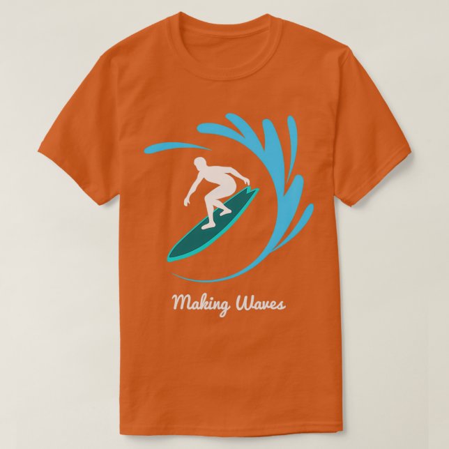 Surfer Surf Surfboard Ocean Wave T-Shirt (Design Front)