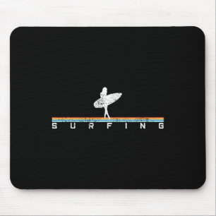 Surfer Surf Surfboard Vintage Retro Style Mouse Mat