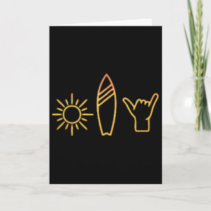 Surfer Surfboard Vintage Surfing Beach Summer Surf Card