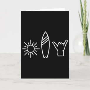 Surfer Surfboard Vintage Surfing Beach Summer Surf Card