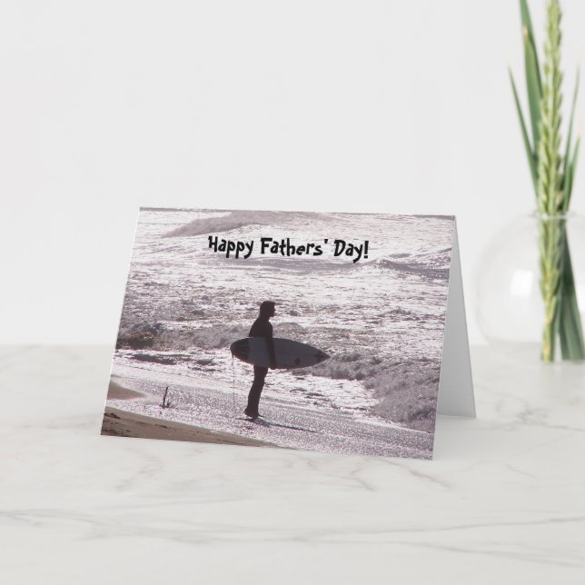 Surfer Surfing Ocean Beach Waves Sea California Card (Front)