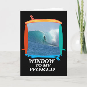 Surfer, Surfing, Waves, Ocean, Surfboards Window T Card