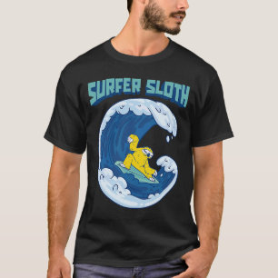 Surfer  Surfrider Waves Surfboard Surfing Sloth T-Shirt