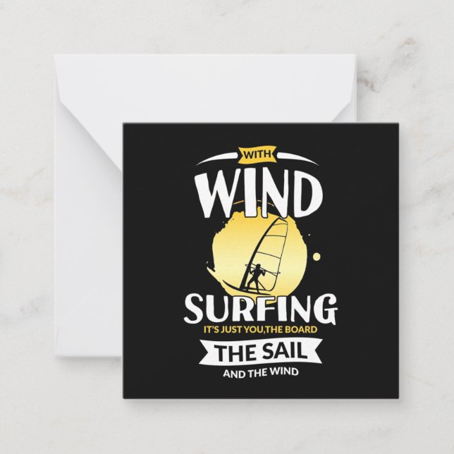 Surfer The Sail And The Wind Card (Front)