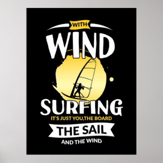 Surfer The Sail And The Wind Poster
