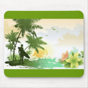 Surfer Theme Mouse Mat