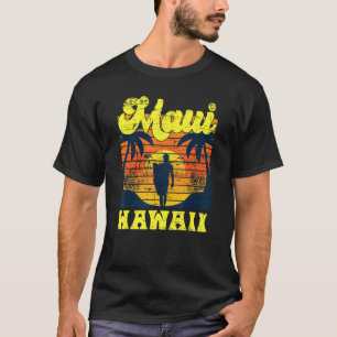 Surfer Tropical Sunset Hawaiian Summer Aloha Maui  T-Shirt