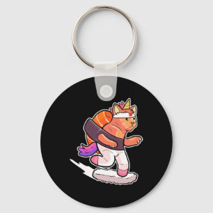 Surfer Unicorn Surfing Sushi Cat Anime Figure Seaf Key Ring