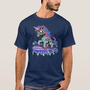 Surfer Unicorn Zombie T-Shirt
