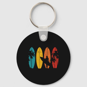 Surfer Vintage Surf Board Surfing Surfing Surfing Key Ring