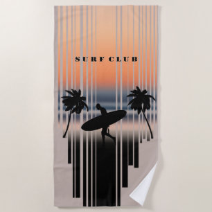 Surfer Walking Into Beach At Sunset   Surf Life  Towel