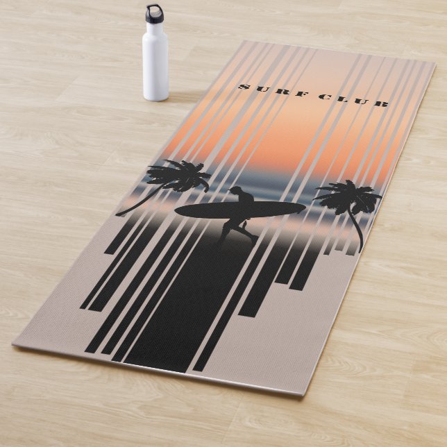 Surfer Walking Into Beach At Sunset | Surf Life   Yoga Mat (In Situ)