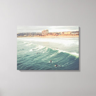 Surfer Wall Art, Pacific Beach San Diego Canvas Print