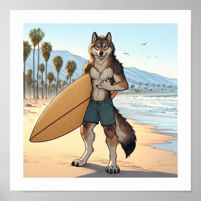 Surfer Wolf   Poster (Front)
