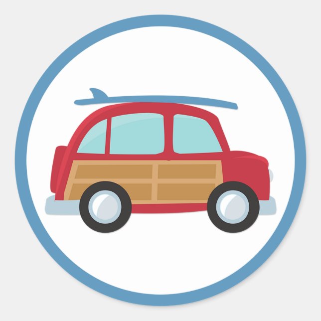 Surfer Woody Sticker (Front)