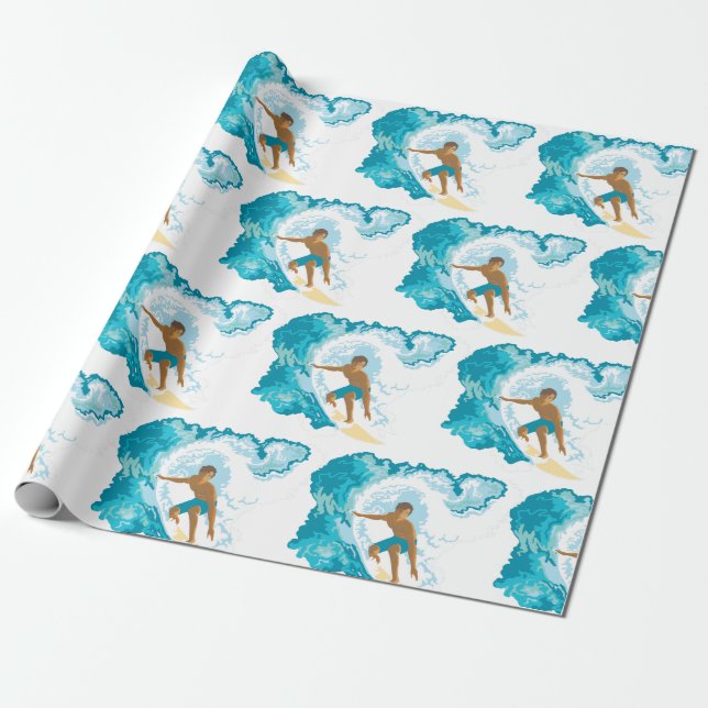 Surfer Wrapping Paper (Unrolled)