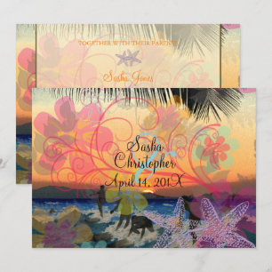 SURFERS AT SUNSET/HAWAII/DIY INVIATIONS INVITATION
